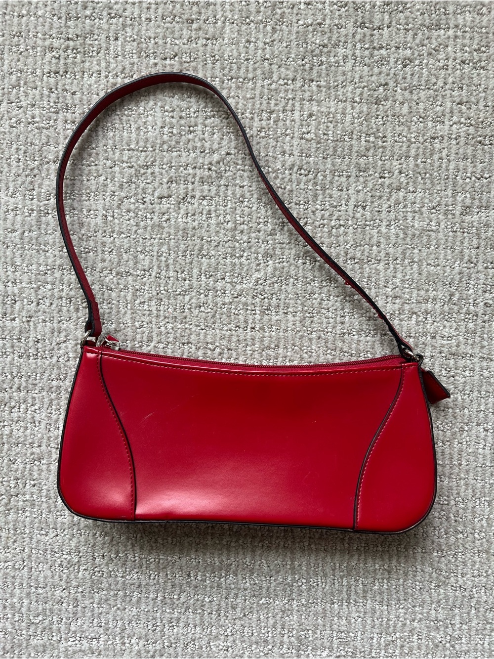 90s Red Shoulder Purse